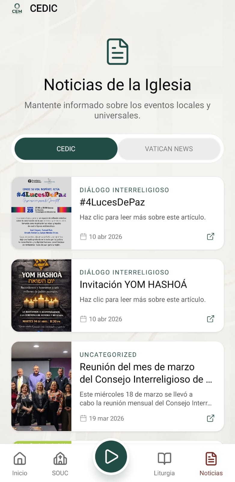 Screenshot noticias-cedic